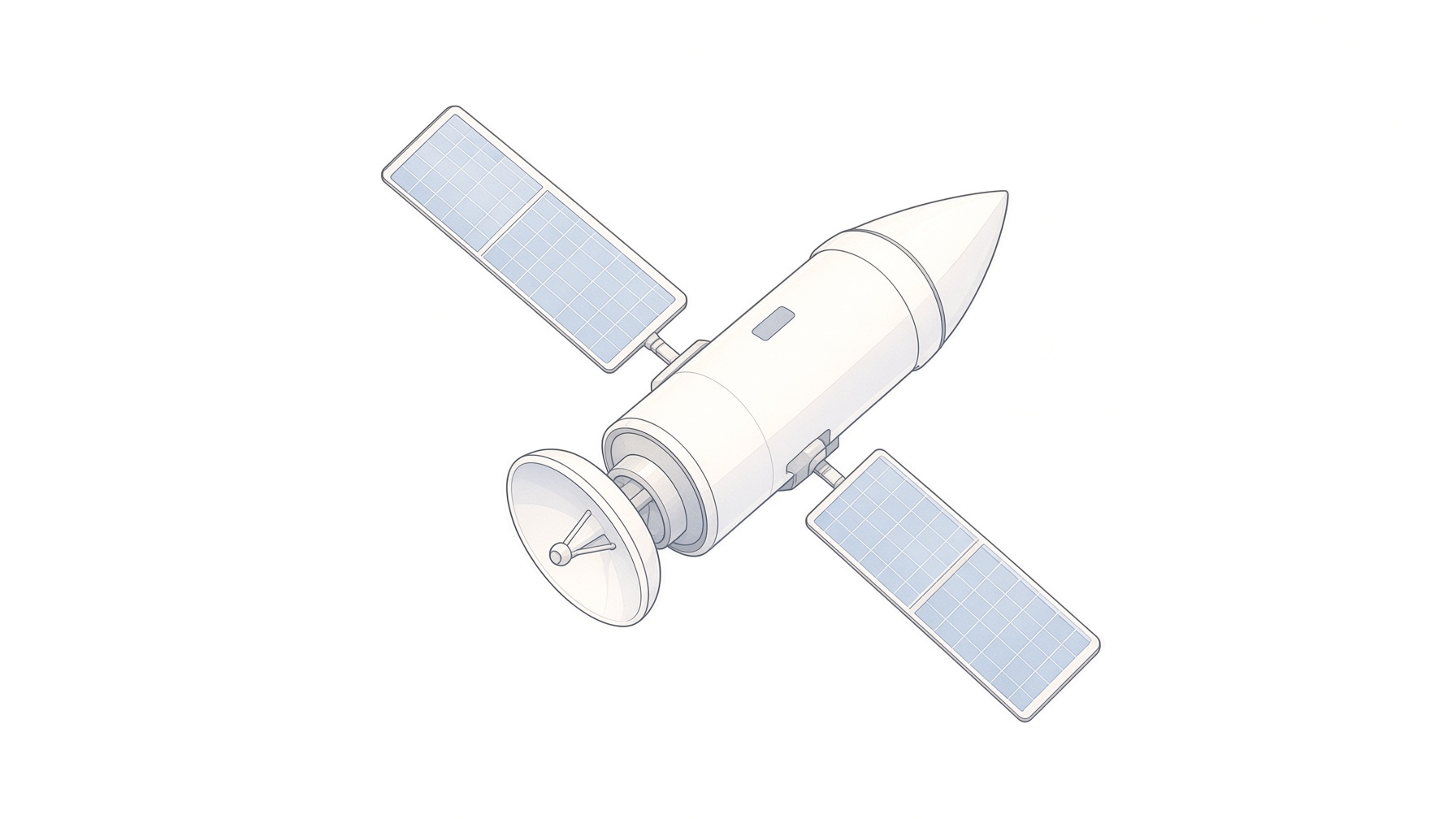 A rocket on its side, drawn in pencil and watercolor